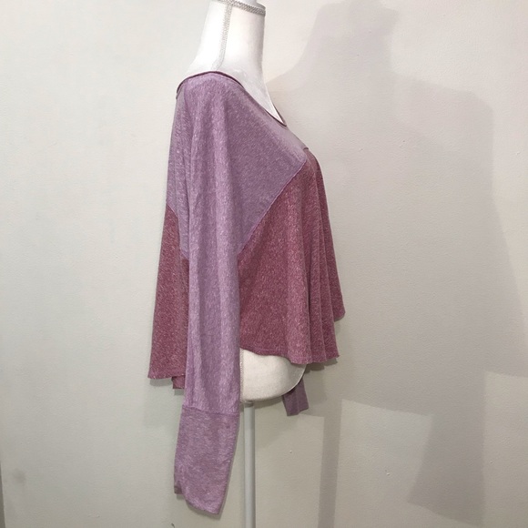 Free People We the Free Maroon Long Sleeve Top Medium - Picture 3 of 8